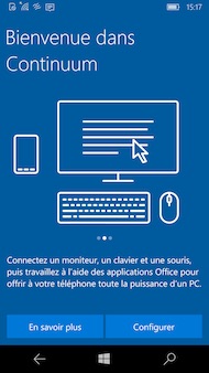 Windows 10 Mobile Continuum
