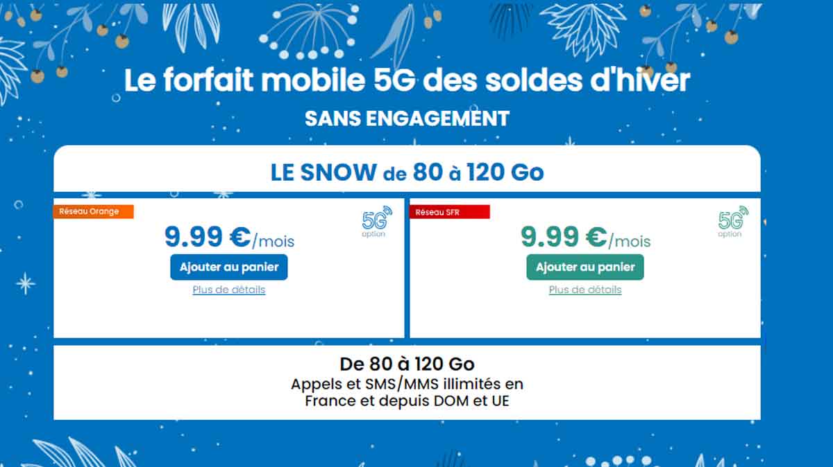 Ultime chance de profiter d'un forfait mobile de 80Go à 120Go à partir de 9.99€ par mois à VIE sur le réseau Orange ou SFR