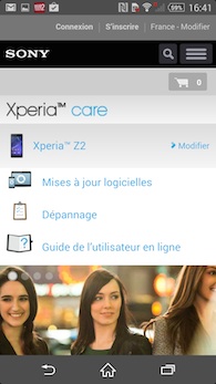 Sony Xperia Z2 Xperia Care