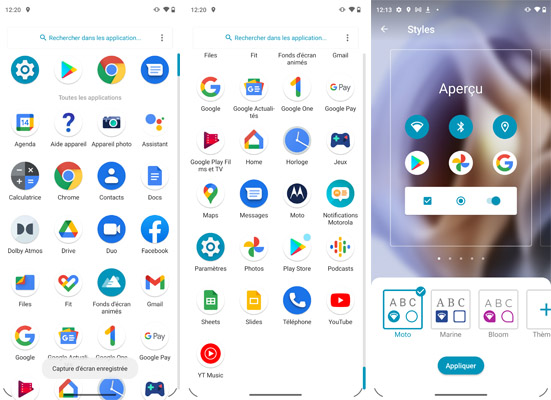 Application du  Motorola Moto G31