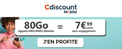 Forfait Cdiscount Mobile 80Go