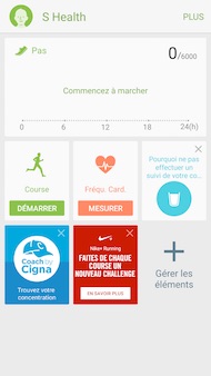 Samsung Galaxy S7 interface