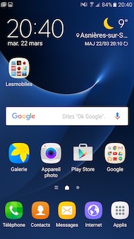 Samsung Galaxy S7 interface