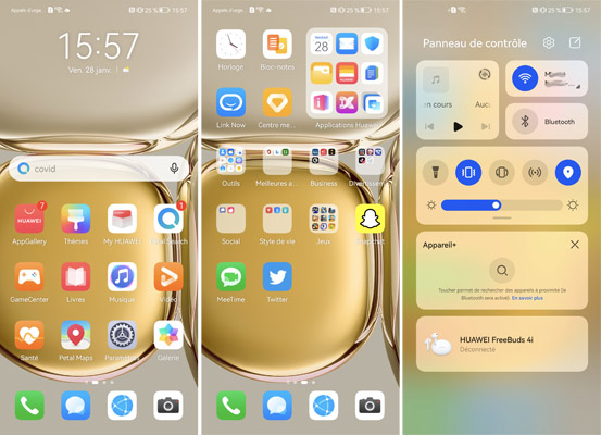 Interface du Huawei P50 Pro