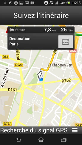 Sony Xperia Z maps