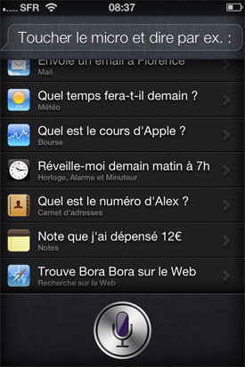 test siri iphone 4S Apple assistant vocal reconnaissance vocale intelligence artificielle 