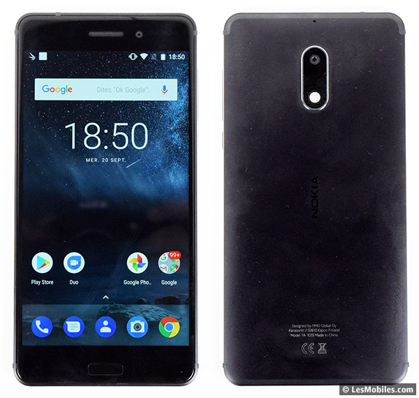 Nokia 6 : photos de face