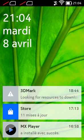 Nokia X : écran de verrouillage