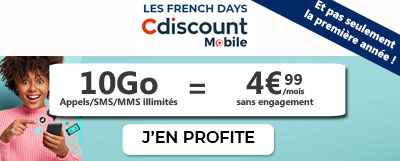 promo French Days Cdiscount Mobile 