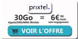 promo forfait Prixtel 30Go