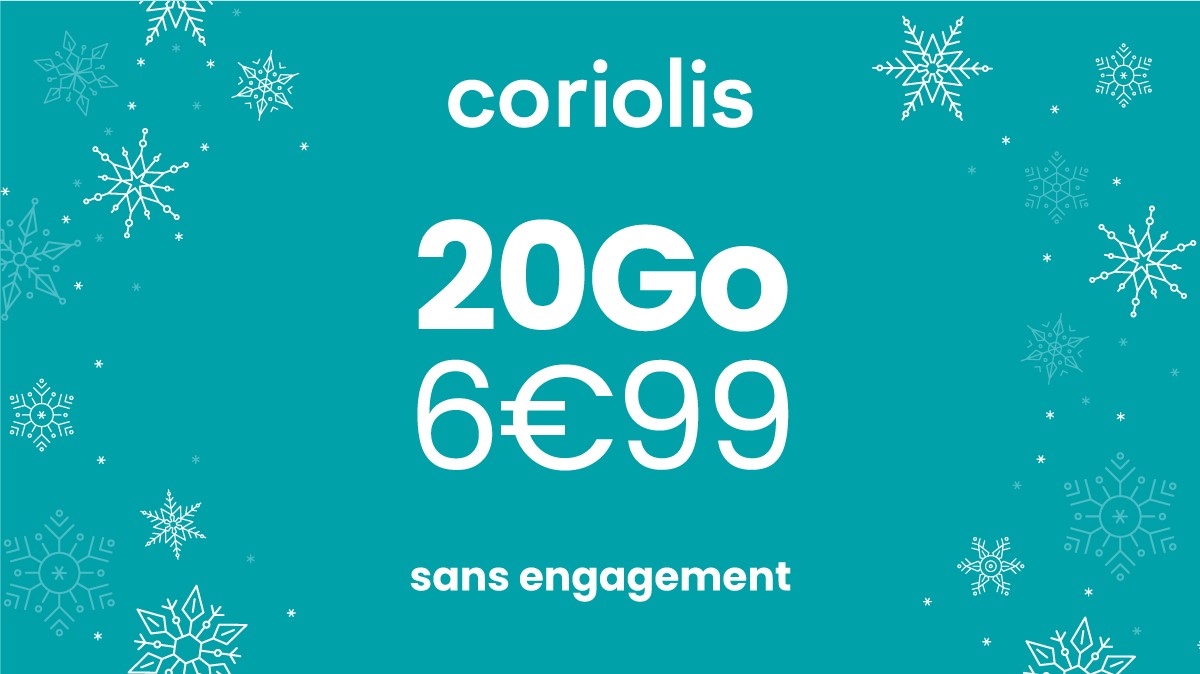 Un forfait pas cher pour Noël ? Laissez-vous tenter par l'offre Le Basic 20Go à 6,99€ !