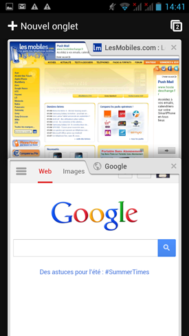 Wiko Cink Five : navigateur Web