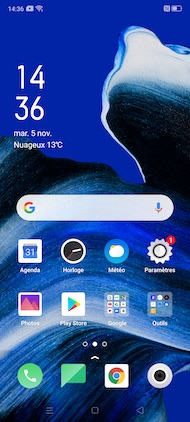 Oppo Reno 2 : homescreen