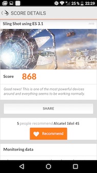 Alcatel Idol 4S interface