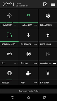 HTC Desire 820 : réglages rapides