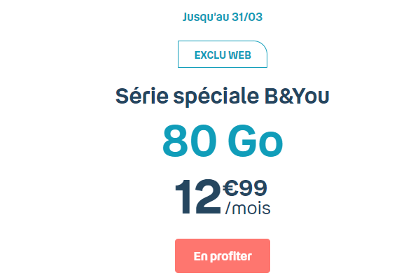 Nouvelles promotions sur les forfaits B&You de Bouygues Telecom !