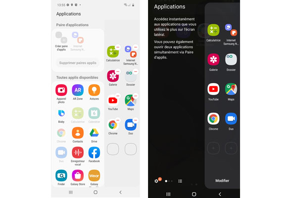 Ecran application Samsung Galaxy A51 5G