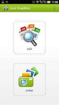 Acer Liquid E3 SnapNote