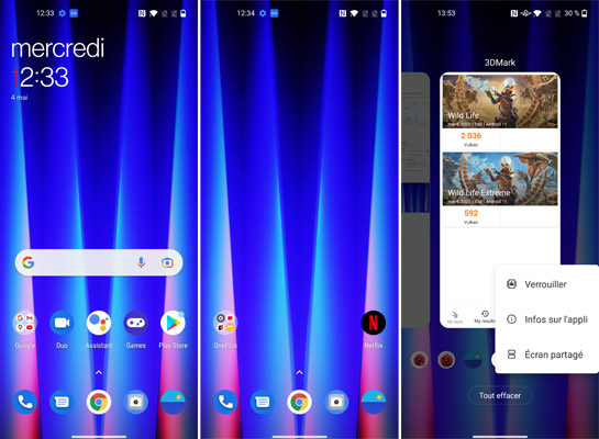 Interface du OnePlus Nord CE 2 5G