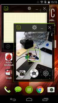 Acer Liquid Jade : applications flottantes