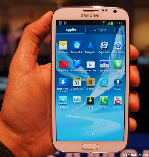 Prise en main Samsung Galaxy Note 2