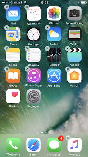 Apple iPhone 7 interface