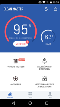 Wiko Selfye 4G : Clean Master