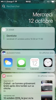 Apple iPhone 7 interface