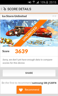 Samsung Galaxy J1 (2016) : 3DMark