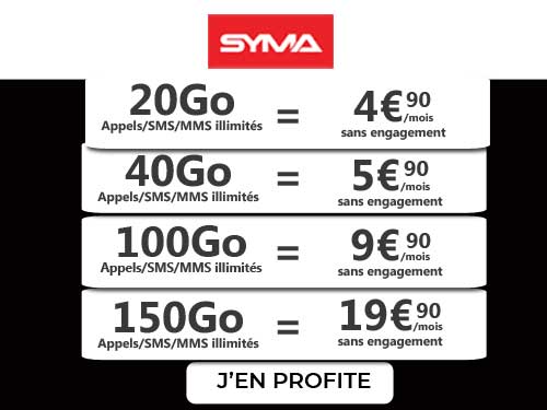 Forfaits 20Go à 150Go