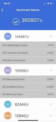 Apple iPhone XS Benchmark results