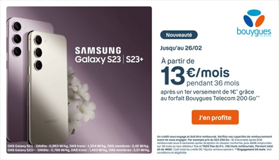 promo Galaxy S23 Bouygues Telecom